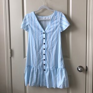 Light blue button down dress